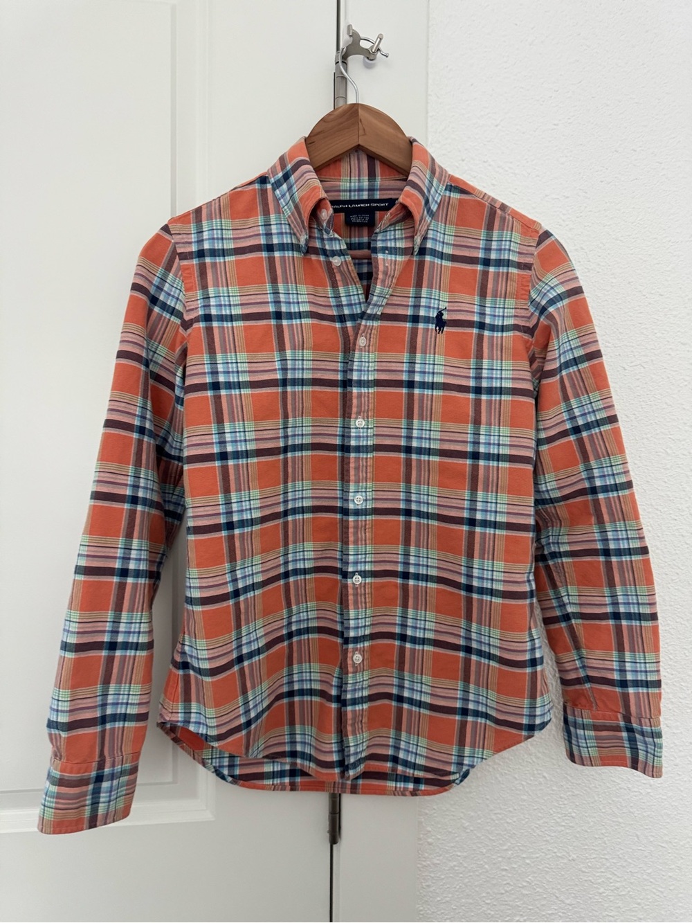 Vintage Ralph Lauren Sport Y2K Plaid Button Down Shirt Women’s Size 4